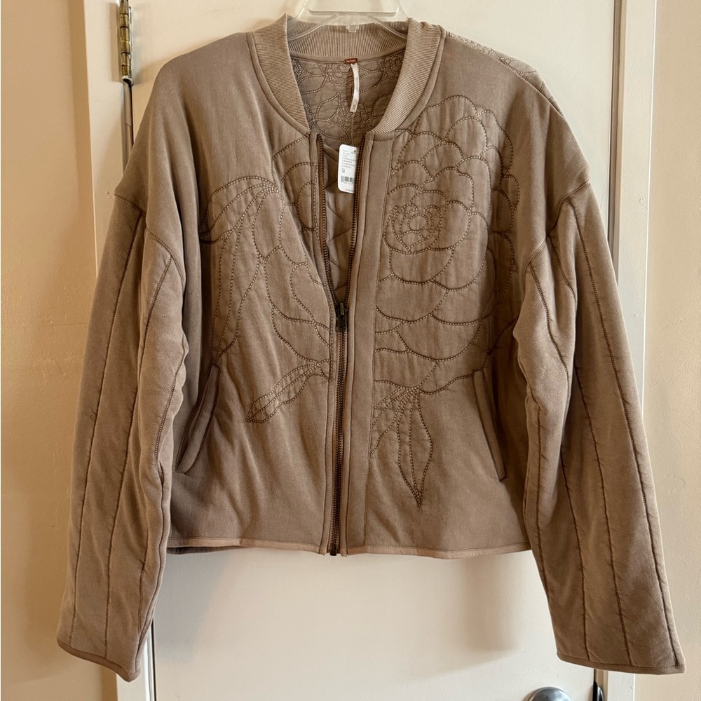 Free People Rose Zip Up Sweatshirt Jacket - Picture 2 of 6